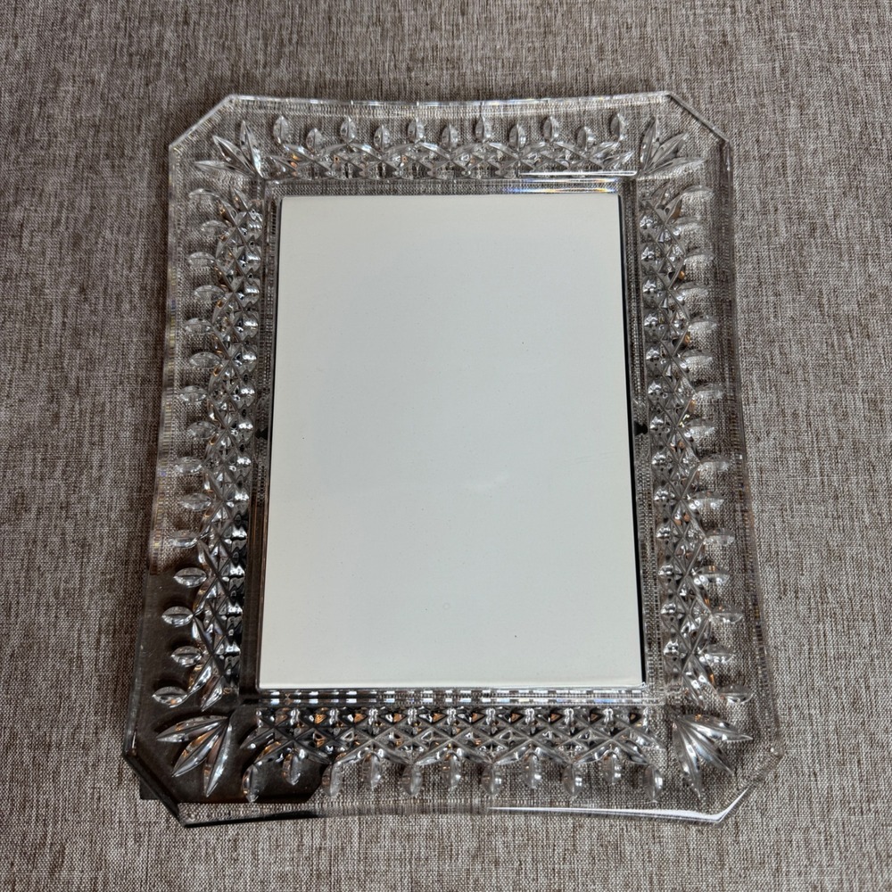 Waterford Crystal 5x7 Picture Frame Clear Cut Glass Elegant Home Decor - Picture 2 of 4